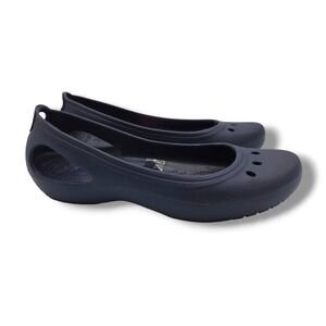 Crocs Kadee Flat Womens 9 Relaxed Fit Cutouts Slip On Blue